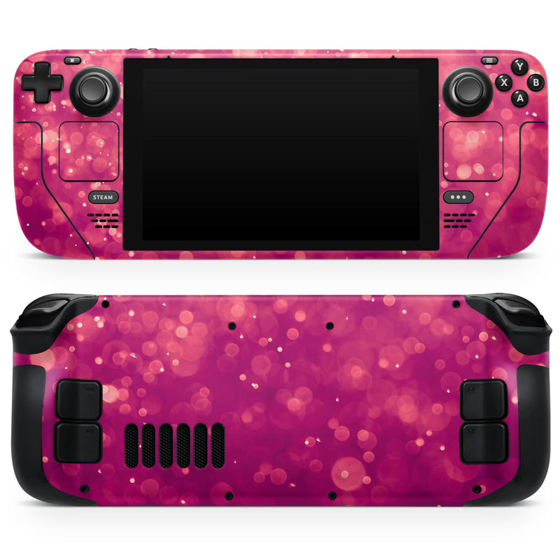 Unfocused Pink Glimmer // Full Body Skin Decal Wrap Kit for the Steam Deck handheld gaming computer