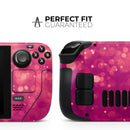 Unfocused Pink Glimmer // Full Body Skin Decal Wrap Kit for the Steam Deck handheld gaming computer