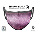 Unfocused Pink Sparkling Orbs - Made in USA Mouth Cover Unisex Anti-Dust Cotton Blend Reusable & Washable Face Mask with Adjustable Sizing for Adult or Child