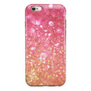 Unfocused Pink and Gold Orbs iPhone 6/6s or 6/6s Plus 2-Piece Hybrid INK-Fuzed Case