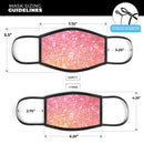 Unfocused Pink and Gold Orbs - Made in USA Mouth Cover Unisex Anti-Dust Cotton Blend Reusable & Washable Face Mask with Adjustable Sizing for Adult or Child