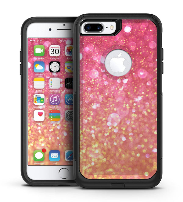 Unfocused Pink and Gold Orbs - iPhone 7 or 7 Plus Commuter Case Skin Kit