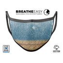 Unfocused Radient Beach Scene - Made in USA Mouth Cover Unisex Anti-Dust Cotton Blend Reusable & Washable Face Mask with Adjustable Sizing for Adult or Child