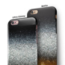 Unfocused Silver Sparkle with Gold Orbs iPhone 6/6s or 6/6s Plus 2-Piece Hybrid INK-Fuzed Case