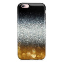 Unfocused Silver Sparkle with Gold Orbs iPhone 6/6s or 6/6s Plus 2-Piece Hybrid INK-Fuzed Case