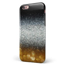 Unfocused Silver Sparkle with Gold Orbs iPhone 6/6s or 6/6s Plus 2-Piece Hybrid INK-Fuzed Case