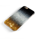 Unfocused Silver Sparkle with Gold Orbs iPhone 6/6s or 6/6s Plus 2-Piece Hybrid INK-Fuzed Case