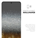 Unfocused Silver Sparkle with Gold Orbs - Skin-Kit for the Samsung Galaxy S-Series S20, S20 Plus, S20 Ultra , S10 & others (All Galaxy Devices Available)