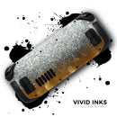 Unfocused Silver Sparkle with Gold Orbs // Full Body Skin Decal Wrap Kit for the Steam Deck handheld gaming computer