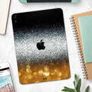 Unfocused Silver Sparkle with Gold Orbs - Full Body Skin Decal for the Apple iPad Pro 12.9", 11", 10.5", 9.7", Air or Mini (All Models Available)