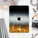 Unfocused Silver Sparkle with Gold Orbs - Full Body Skin Decal for the Apple iPad Pro 12.9", 11", 10.5", 9.7", Air or Mini (All Models Available)