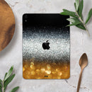 Unfocused Silver Sparkle with Gold Orbs - Full Body Skin Decal for the Apple iPad Pro 12.9", 11", 10.5", 9.7", Air or Mini (All Models Available)