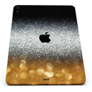 Unfocused Silver Sparkle with Gold Orbs - Full Body Skin Decal for the Apple iPad Pro 12.9", 11", 10.5", 9.7", Air or Mini (All Models Available)