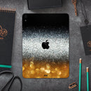 Unfocused Silver Sparkle with Gold Orbs - Full Body Skin Decal for the Apple iPad Pro 12.9", 11", 10.5", 9.7", Air or Mini (All Models Available)