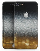 Unfocused Silver Sparkle with Gold Orbs - Skin-kit for the iPhone 8 or 8 Plus