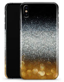 Unfocused Silver Sparkle with Gold Orbs - iPhone X Clipit Case