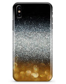 Unfocused Silver Sparkle with Gold Orbs - iPhone X Clipit Case