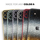 Unfocused Silver Sparkle with Gold Orbs - Protective Skin Wrap & Decal – Compatible with iPhone SE to iPhone 17 Pro Max (All Models)