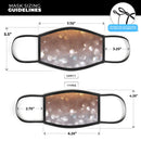 Unfocused Silver and Gold =Glowing Orbs of Light - Made in USA Mouth Cover Unisex Anti-Dust Cotton Blend Reusable & Washable Face Mask with Adjustable Sizing for Adult or Child