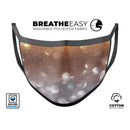 Unfocused Silver and Gold =Glowing Orbs of Light - Made in USA Mouth Cover Unisex Anti-Dust Cotton Blend Reusable & Washable Face Mask with Adjustable Sizing for Adult or Child