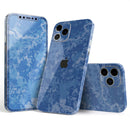 VEIL CAMO - Spectre Blue // Full-Body Skin Decal Wrap Cover for Apple iPhone 12, 12 Pro Max, Mini, 11, XR, XS, 7 or 8 Plus, SE + (All Models)