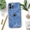 VEIL CAMO - Spectre Blue // Full-Body Skin Decal Wrap Cover for Apple iPhone 12, 12 Pro Max, Mini, 11, XR, XS, 7 or 8 Plus, SE + (All Models)