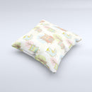 Various Cartoon Owls Pattern ink-Fuzed Decorative Throw Pillow