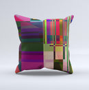 Various Colorful Intersecting Shapes ink-Fuzed Decorative Throw Pillow