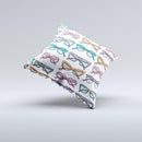 Various Colorful Vector Glasses ink-Fuzed Decorative Throw Pillow