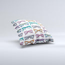 Various Colorful Vector Glasses ink-Fuzed Decorative Throw Pillow
