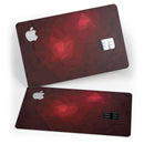 Varying Shades of Red Geometric Shapes - Premium Protective Decal Skin-Kit for the Apple Credit Card