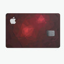 Varying Shades of Red Geometric Shapes - Premium Protective Decal Skin-Kit for the Apple Credit Card
