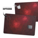 Varying Shades of Red Geometric Shapes - Premium Protective Decal Skin-Kit for the Apple Credit Card