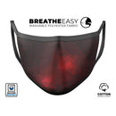 Varying Shades of Red Geometric Shapes - Made in USA Mouth Cover Unisex Anti-Dust Cotton Blend Reusable & Washable Face Mask with Adjustable Sizing for Adult or Child