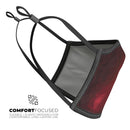 Varying Shades of Red Geometric Shapes - Made in USA Mouth Cover Unisex Anti-Dust Cotton Blend Reusable & Washable Face Mask with Adjustable Sizing for Adult or Child