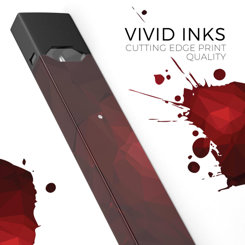 Varying Shades of Red Geometric Shapes - Premium Decal Protective Skin-Wrap Sticker compatible with the Juul Labs vaping device