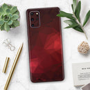 Varying Shades of Red Geometric Shapes - Skin-Kit for the Samsung Galaxy S-Series S20, S20 Plus, S20 Ultra , S10 & others (All Galaxy Devices Available)