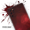 Varying Shades of Red Geometric Shapes - Skin-Kit for the Samsung Galaxy S-Series S20, S20 Plus, S20 Ultra , S10 & others (All Galaxy Devices Available)