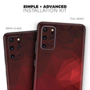 Varying Shades of Red Geometric Shapes - Skin-Kit for the Samsung Galaxy S-Series S20, S20 Plus, S20 Ultra , S10 & others (All Galaxy Devices Available)