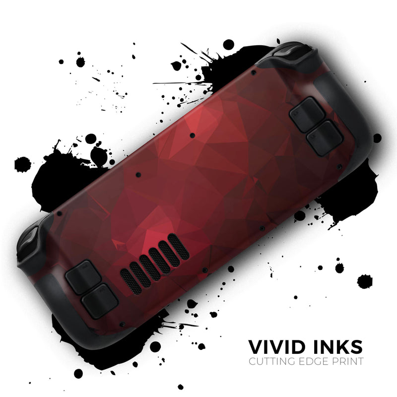 Varying Shades of Red Geometric Shapes // Full Body Skin Decal Wrap Kit for the Steam Deck handheld gaming computer
