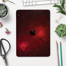 Varying Shades of Red Geometric Shapes - Full Body Skin Decal for the Apple iPad Pro 12.9", 11", 10.5", 9.7", Air or Mini (All Models Available)