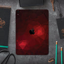 Varying Shades of Red Geometric Shapes - Full Body Skin Decal for the Apple iPad Pro 12.9", 11", 10.5", 9.7", Air or Mini (All Models Available)