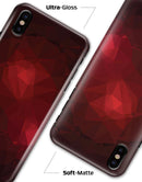 Varying Shades of Red Geometric Shapes - iPhone X Clipit Case