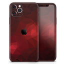 Varying Shades of Red Geometric Shapes - Protective Skin Wrap & Decal – Compatible with iPhone SE to iPhone 17 Pro Max (All Models)