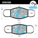 Vector Art Illustration of New York City - Made in USA Mouth Cover Unisex Anti-Dust Cotton Blend Reusable & Washable Face Mask with Adjustable Sizing for Adult or Child