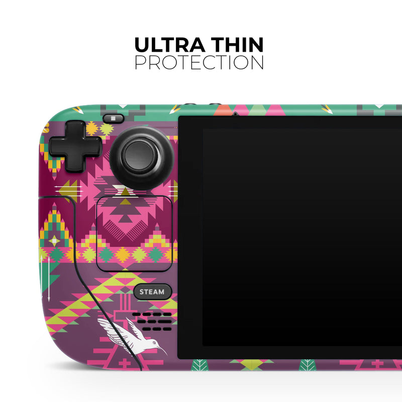 Vector Aztec Birdy Pattern // Full Body Skin Decal Wrap Kit for the Steam Deck handheld gaming computer