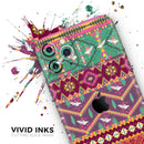 Vector Aztec Birdy Pattern - Protective Skin Wrap & Decal – Compatible with iPhone SE to iPhone 17 Pro Max (All Models)