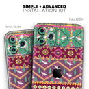 Vector Aztec Birdy Pattern - Protective Skin Wrap & Decal – Compatible with iPhone SE to iPhone 17 Pro Max (All Models)