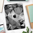 Vector Black & White Abstract Connect Pattern - Full Body Skin Decal for the Apple iPad Pro 12.9", 11", 10.5", 9.7", Air or Mini (All Models Available)