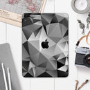 Vector Black & White Abstract Connect Pattern - Full Body Skin Decal for the Apple iPad Pro 12.9", 11", 10.5", 9.7", Air or Mini (All Models Available)